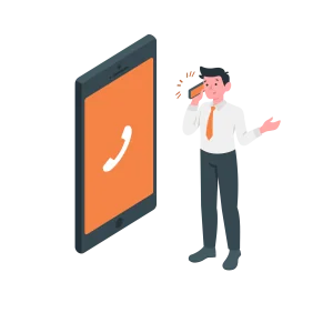 man calling vector