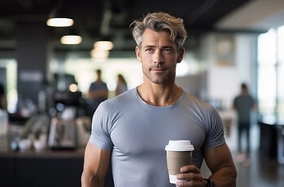man with coffee