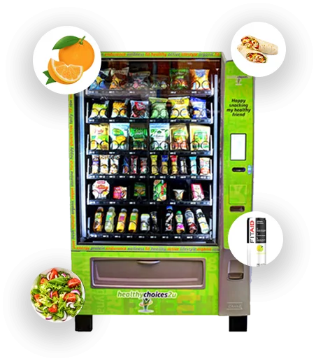 vending machine for healthy food and drinks